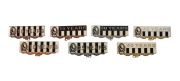 COLLINGWOOD: Group of seven membership badges marking ten (x2), fifteen, twenty-five, thirty, and forty (x2) years of dedication.