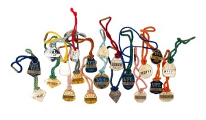 VFL PARK: 1970-1980 group of membership fobs or badges, some years with multiple variants present. (21 items)