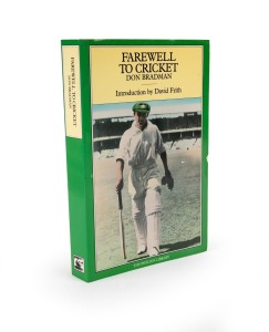 144 · "Farewell to cricket" by Don Bradman, 1988 edition, with an introduction by David Frith, signed by Don Bradman to the title page.