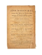 WISDEN CRICKETERS' ALMANACK FOR 1881: Softcover edition with original wrappers (with large white tape reinforcement applied across spine). - 2
