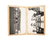 GEELONG 1925: "Geelong Football Club SOUVENIR PREMIERSHIP BOOK, SEASON 1925 - REAL PHOTOS", published by Ernest G. Deller, Geelong. A small booklet containing eleven postcard-sized photographs of the large crowd on the day, the players, the game itself, t - 6