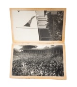 GEELONG 1925: "Geelong Football Club SOUVENIR PREMIERSHIP BOOK, SEASON 1925 - REAL PHOTOS", published by Ernest G. Deller, Geelong. A small booklet containing eleven postcard-sized photographs of the large crowd on the day, the players, the game itself, t - 8