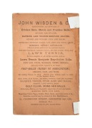 WISDEN CRICKETERS' ALMANACK FOR 1883: Softcover edition with original wrappers (small portion missing from upper wrapper, and two white tape reinforcements applied across spine) - 2