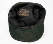 WILLIAM ALBERT (Bert) OLDFIELD (1894-1976) New South Wales & Australia 1919 - 1938: Oldfield's Australian green wool "baggy green" Test cap with Australian shield to front panel with kangaroo and emu embroidered in metal thread and coloured thread, with t - 3