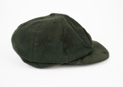 WILLIAM ALBERT (Bert) OLDFIELD (1894-1976) New South Wales & Australia 1919 - 1938: Oldfield's Australian green wool "baggy green" Test cap with Australian shield to front panel with kangaroo and emu embroidered in metal thread and coloured thread, with t - 4
