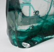 ALFREDO BARBINI (1912-2007) large aquarium glass fish block with three fish and a jellyfish, made from three layered slab of clear glass and housed on bespoke illuminating base, for VETRERIA ALFREDO BARBINI, circa 1950, (A/F), 17cm high, 35cm long, 6cm de - 10