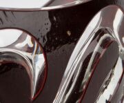 &Eacute;MILE GALL&Eacute; (1846&ndash;1904) rare French Art Nouveau cameo overlay glass bowl of triangular form, circa 1890s, signed "GALLE" to base, 7.5cm high, 13cm wide. - 6