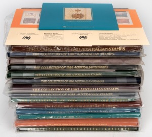 1981-94 series of Australia Post Stamp Collection Yearbooks, plus three Bicentennial Collection stamp packs; FV $420+. (17 items)