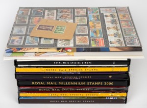 GREAT BRITAIN: ROYAL MAIL SPECIAL STAMP YEARBOOKS: Group comprising issues 11 (1), 12 (2), 13, 14, and 15, together with Royal Mail Millennium Stamps 2000 yearbook, plus four different stamp folios.