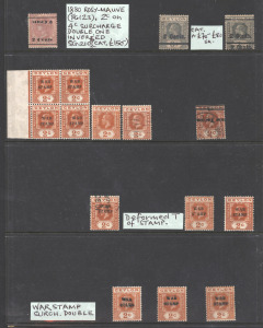 CEYLON: An accumulation of overprint varieties and printing errors, including Sri Lanka period items in large blocks. (qty), MUH, Used.