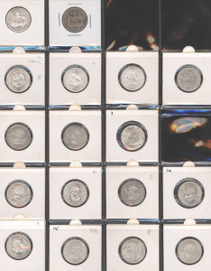 One Shilling: 1910 - 1963 collection comprising of 1910 (Unc), 1916 (EF), 1943S, 1944, 1946 (2), 1948 (2), 1952, 1954, 1957, 1960, 1961, 1962 (2) and 1963 (2) with most of the later years aEF/EF. (Total: 17 coins).