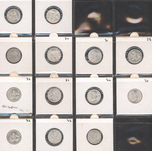 Sixpence: ELIZABETH II collection comprising of 1954, 1958, 1960, 1962 (5) and 1963 (5); all EF or Unc. (Total: 13).