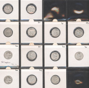 Sixpence: ELIZABETH II collection comprising of 1954, 1958, 1960, 1962 (5) and 1963 (5); all EF or Unc. (Total: 13).