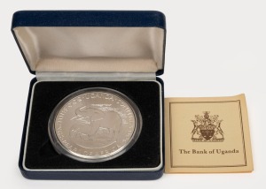 UGANDA: 1981 500 shillings silver proof, in coin capsule with presentation case.