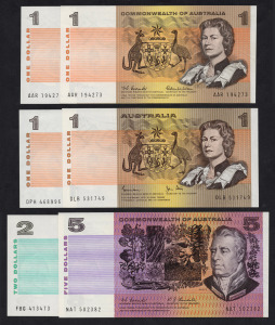 A selection of Unc banknotes, comprising of R.71 (2, consecutive), R.78 (2), R.81 (1), and R.202 (1). (Total: 6 notes).