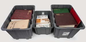 An enormous collection of FDCs (100s, mostly in albums) issued in years spanning the late 1960s to the 2000s, together with several albums of prepaid envelopes. (qty.)