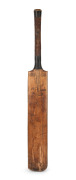 VICTOR TRUMPER'S MATCH-USED CRICKET BAT, PRESENTED TO JACK RYDER, WHO IN TURN PRESENTED IT TO KEITH WILLIAM STACKPOLE Having used the A.G. Spalding & Brothers "Hayward Century" full-size cricket bat during the 1911-12 English tour of Australia, Trumper fi