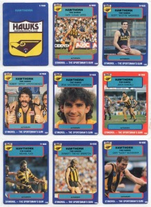 1990 STIMOROL FOOTBALLERS: Complete set of 168 cards, in very good or fine condition. (168 items)