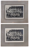 Two examples of a c. 1910s South Melbourne Swans on-field team photograph, both mounted on backing card, 24 x 29.5cm overall.