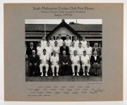 VICTORIAN XI: Northern Tour 1959-60 official team photograph, noted Alan Connelly, Bill Lawry, Jack Potter, and Len Maddocks, together with South Melbourne Cricket Club "First Eleven Winners Victorian Cricket Association Premiership Season 1959-60", "Four - 2