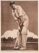 "BRADMAN" by A.G. Moyes, [Sydney : Angus & Robertson, 1948, 1st ed.], 229pp + plates; hardcover; laminated. Accompanied by a fold-out supplement to The Sun News Pictorial of 22 August 1938 titled "DON BRADMAN - The Greatest Cricketer of All Time". (2 item - 3