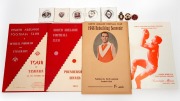 NORTH ADELAIDE FOOTBALL CLUB: Group comprising 1948 "Rebuilding Souvenir" yearbook, 1948 Tour of Tasmania program and itinerary, 1949 Premiership Dinner menu, and 1981 Barrie Robran Testimonial Dinner invitation and menu, all in superb condition with colo