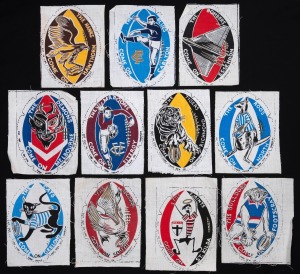 1950s The Sun newspaper "Come On The...!" cloth patches part-set [11/12], missing only Collingwood; superb condition - scarce.