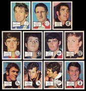 1970 SCANLENS: "Footballers Mini-Posters", part-set [11/12]; condition VF.
