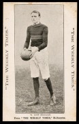 RICHMOND - BILL LUFF SR.: Circa 1910 The Weekly Times "Victorian Footballers" postcard; condition Fair to Good.