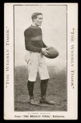 RICHMOND - GEORGE GIBSON: Circa 1910 The Weekly Times "Victorian Footballers" postcard; G/VG.