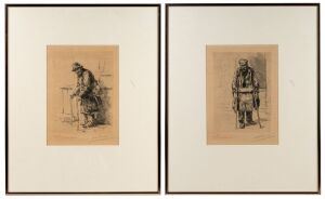 ARTIST UNKNOWN, two framed European portrait engravings, 19th/20th century, ​​​​​​​47 x 38cm each overall.