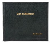 1956 MELBOURNE OLYMPICS - BALLARAT INVITATION BOOK: "City of Ballaarat - Olympic Rowing, 1956 - An Invitation - Rowing 1956" [Ballarat, 1950]; issued by the Mayor of Ballarat to the Chairman and Members of the Olympic Games Sites Committee (Melbourne), ex