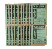 "THE CRICKETER" magazine, edited by Sir Pelham Warner; twenty 1921 editions, being the year of the magazine's founding, #1-2/4-12/14-22 (April 30th - September 24th), all loose as issued, generally poor condition. (20 items)