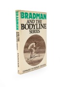 "Bradman and the Bodyline Series" by E.W Docker, original 1978 hardcover edition with dust jacket, attractively signed in pen by Don Bradman to the title page.