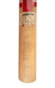 AUSTRALIA V ENGLAND 1989: A full-size Gray Nicolls bat with "Ashes '89" decal, signed to the front of the blade by all nineteen members of the Australian touring party, including Allan Border, Geoff Marsh, David Boon, Mark Taylor, and Bob Simpson. - 2