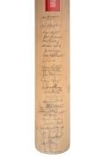 A full-size Gray-Nicolls cricket bat signed verso in the ownership position by Richie Benaud, and on the front by many Australian cricketing greats including Don Bradman, Kim Hughes, Bruce Yardley, Rod Marsh, Bill Lawry, Keith Stackpole, Greg Chappell, Ge - 2