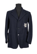 Keith Stackpole Sr.'s early 1950s Victorian State blazer, dark navy with embroidered "VCA" logo on pocket; tag reads "The Mutual Store Ltd. - Flinders Street, Melbourne". - 2