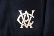 Keith Stackpole Sr.'s early 1950s Victorian State blazer, dark navy with embroidered "VCA" logo on pocket; tag reads "The Mutual Store Ltd. - Flinders Street, Melbourne". - 3