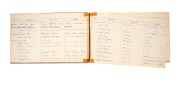 THE 1956 BALLARAT OLYMPIC VILLAGE VISITORS BOOK: Leather-bound guest book containing the signatures, addresses, and comments of no less than 435 Olympic athletes, distinguished guests, international and Australian Olympic officials, and other visitors to - 3