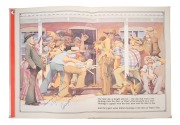 A 1985 hardcover edition of the classic Australian cricket poem "The Day McDougall Topped the Score" by Thomas E. Spencer, signed by no fewer than 93 Australian and international Test Cricketers and umpires all throughout, starting with Australian Captain - 5