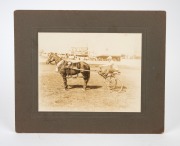 THE SADDLE USED BY DANNY MAHER WHEN HE RODE THE WINNERS OF THREE ENGLISH DERBYS: ROCK SAND in 1903, CICERO in 1905, and SPEARMINT in 1906, as well as numerous other races Maher rode for King Edward VII, however the king's horses were raced under the name - 8
