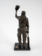 DON BRADMAN: 1999 bronze statuette "Don Bradman - Lord's 1930 - The Great Man" by Tanya Bartlett, limited edition #999/2500, signed and editioned on the bat, raised on marble base, overall height 39cm; offered with timber case. - 3