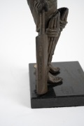 DON BRADMAN: 1999 bronze statuette "Don Bradman - Lord's 1930 - The Great Man" by Tanya Bartlett, limited edition #999/2500, signed and editioned on the bat, raised on marble base, overall height 39cm; offered with timber case. - 4