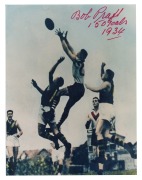 BOB PRATT: Group of eleven signed photographs, mostly of Pratt in action, the largest 21.5 x 5cm. (11 items)