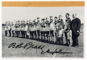 BOB PRATT: Group of eleven signed photographs, mostly of Pratt in action, the largest 21.5 x 5cm. (11 items) - 4