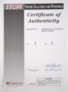 SHANE WARNE: Signed A.G. Thompson Kookaburra Turf cricket ball in perspex case with CoA, c. 2000s. - 2