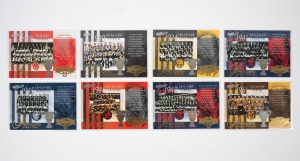 2010 SELECT PRESTIGE - PREMIERS: Group of limited edition cards comprising 1918 South Melbourne [PC65 #86/400], 1930 Collingwood [PC64 #160/400], 1934 Richmond [PC63 #386/400], 1941 Melbourne [PC62 #186/400], 1945 Carlton [PC61 #88/400], 1946 Essendon [PC60 #386/400], 1948 Melbourne [PC59 #286/400], and 1961 Hawthorn [PC58 #385/400]. (8 items)