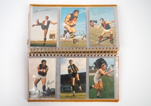 1971 MOBIL FOOTY PHOTOS: Complete set [40] in album, mainly in EF condition, plus three other Mobil Footy Photos cards. (43 items)