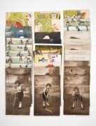 CRICKET POSTCARDS - COMIC & SENTIMENTAL: Group of thirty-three mostly 1900s cards, including six Tom Browne cards for Cricket Illustrated, with other artists including E.R. Kinsella and G.E. Shepheard. (33 items)