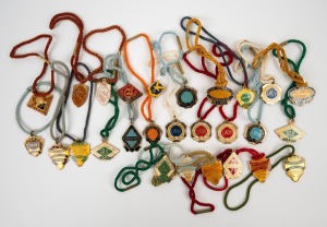 SOUTH AUSTRALIAN JOCKEY CLUB: Group of racing club membership fobs, comprising twenty-two for the South Australian Jockey Club (seasons spanning 1975-1988; nine standard and thirteen "Lady"; some duplication), together with one 1972 South Australian Thoroughbred Association and three for Port Adelaide Racing Club (1974-75 season; one standard and two "Lady"), plus 1967 West Torrens Football Club. (27 items)